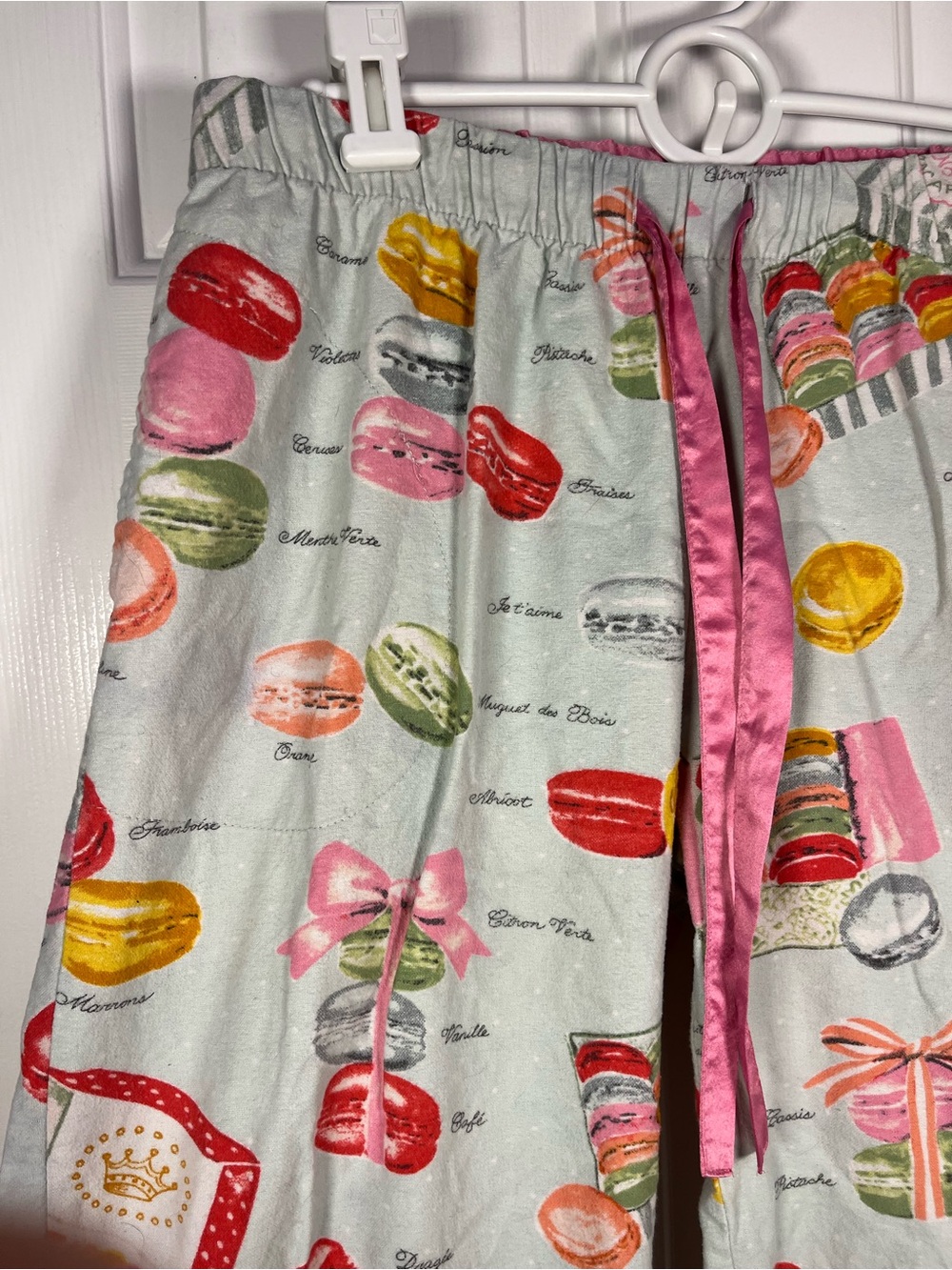 Nick & Nora Light Mint Pajama Pants with Colorful Macaron - Small - Picture 5 of 13